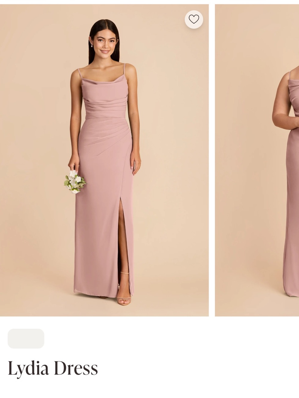 Birdy Grey Lydia Dress - Dusty Rose Cowl Slip Gown